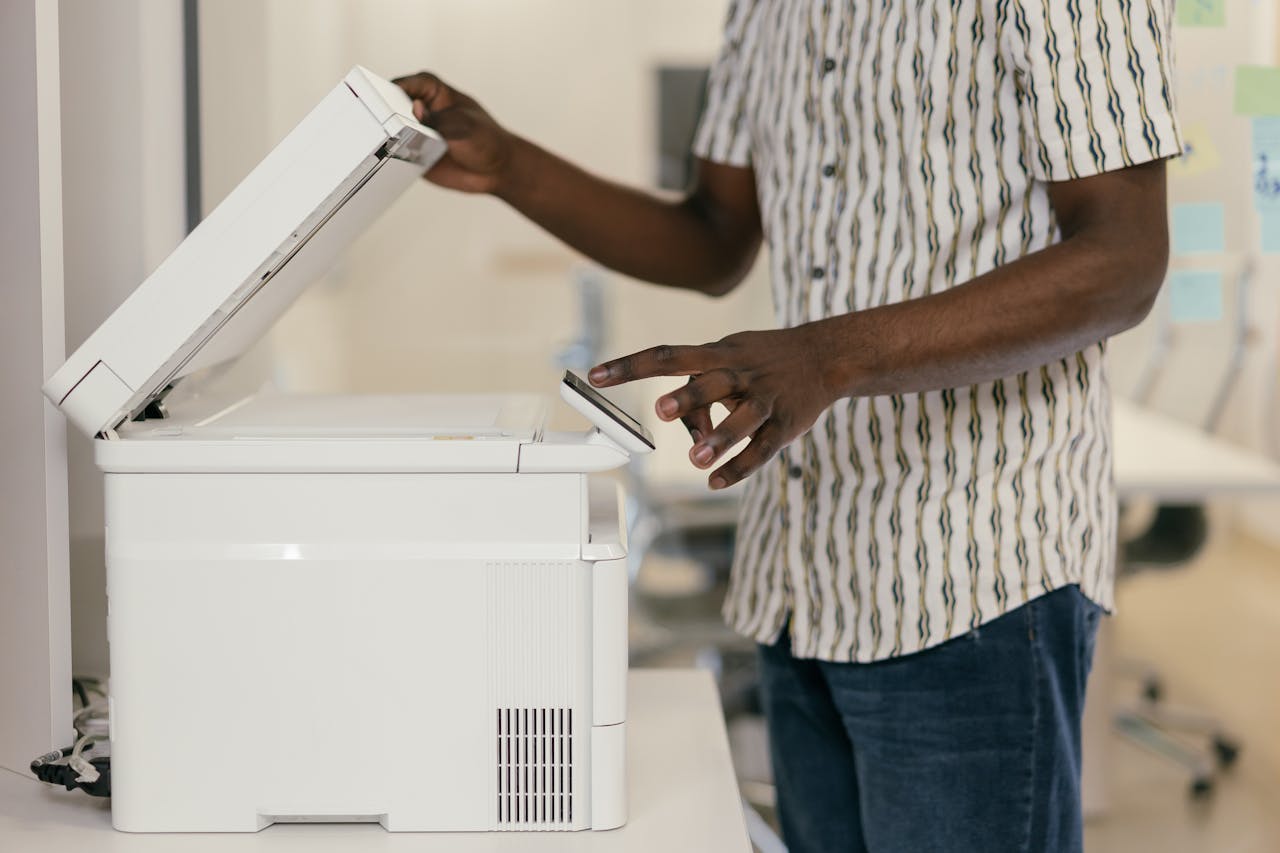 photocopier in use